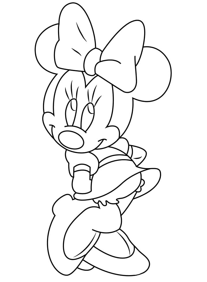 Desenho de Minnie Mouse Fofo para colorir