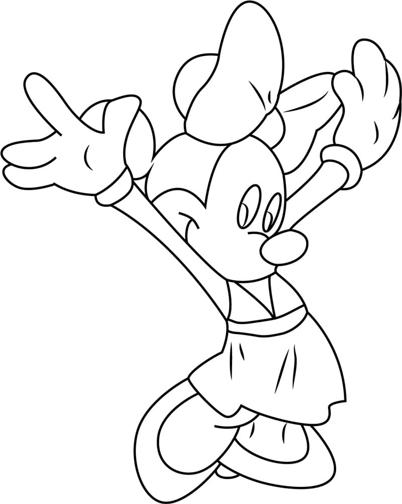 Desenho de Minnie Mouse Linda para colorir