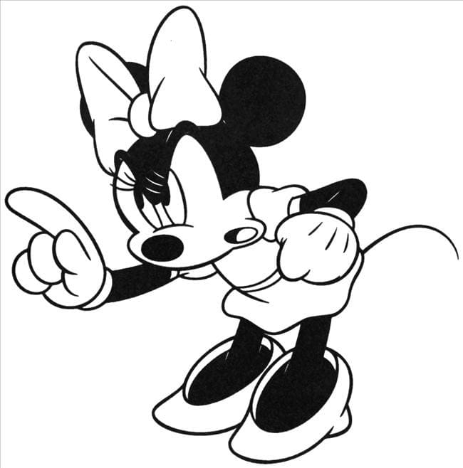 Desenho de Minnie Mouse Zangada para colorir