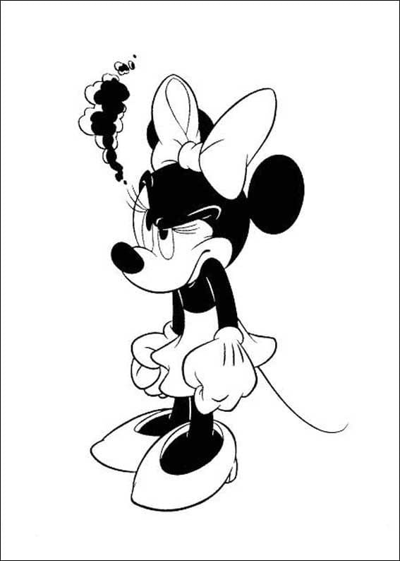 Desenho de Minnie Zangada para colorir