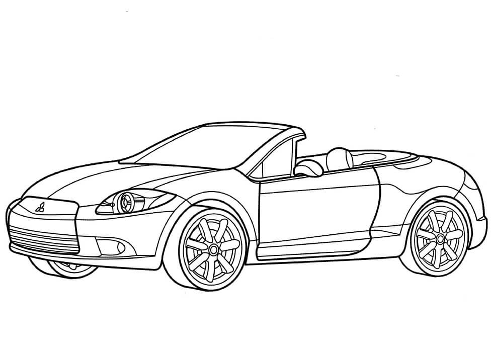 Desenho deMitsubishi Eclipse Spyder GT para colorir