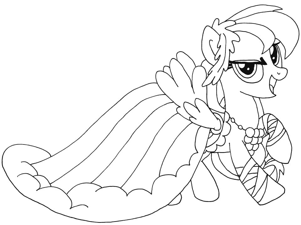 Desenho de Mlp Rainbow Dash para colorir