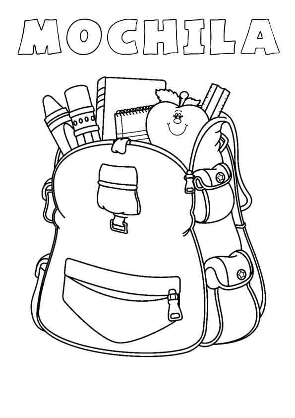 Desenhos de Mochila para colorir