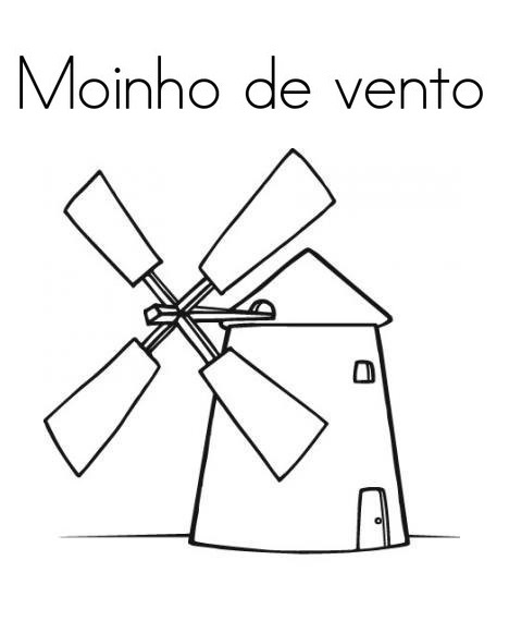 Desenhos de Moinho de Vento para colorir