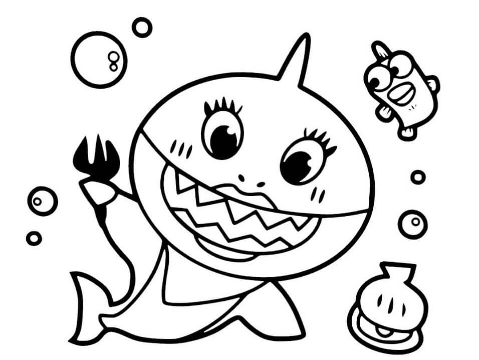 Desenho deMommy Shark 1 para colorir