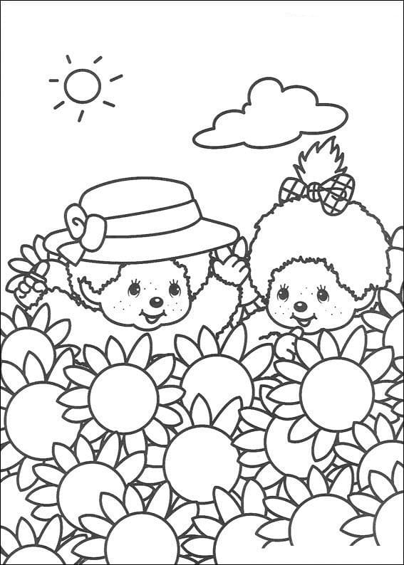 Desenhos de Monchichi para colorir