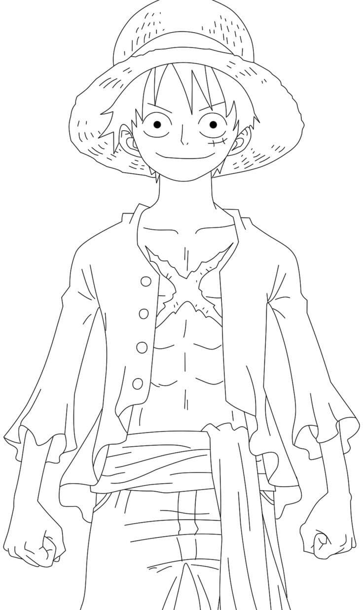 Desenho deMonkey D Luffy para colorir