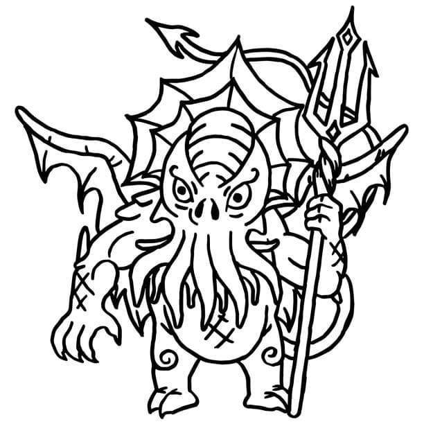 Desenho deMonstro Cthulhu para colorir