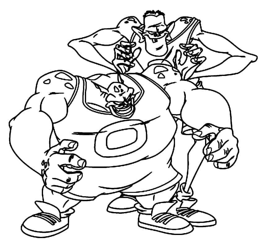 Desenho deMonstros de Space Jam para colorir