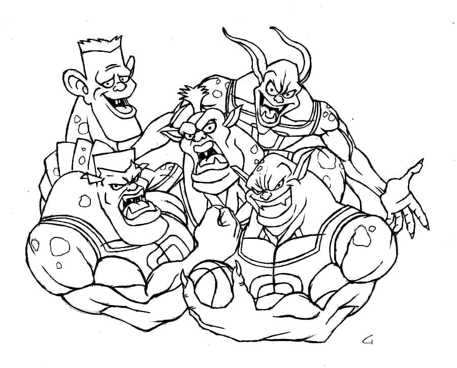 Desenho deMonstros Space Jam para colorir