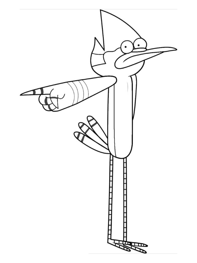 Desenho de Mordecai 1 para colorir