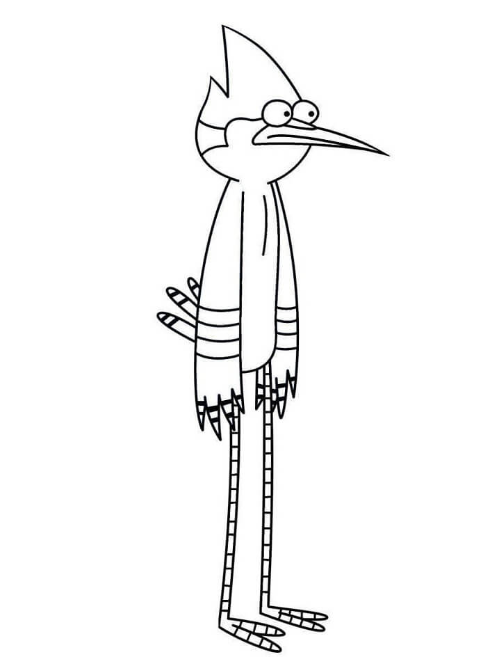 Desenho de Mordecai 5 para colorir