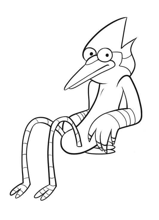 Desenho de Mordecai 9 para colorir