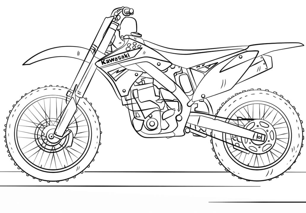 Desenho deMotocicleta Kawasaki para colorir