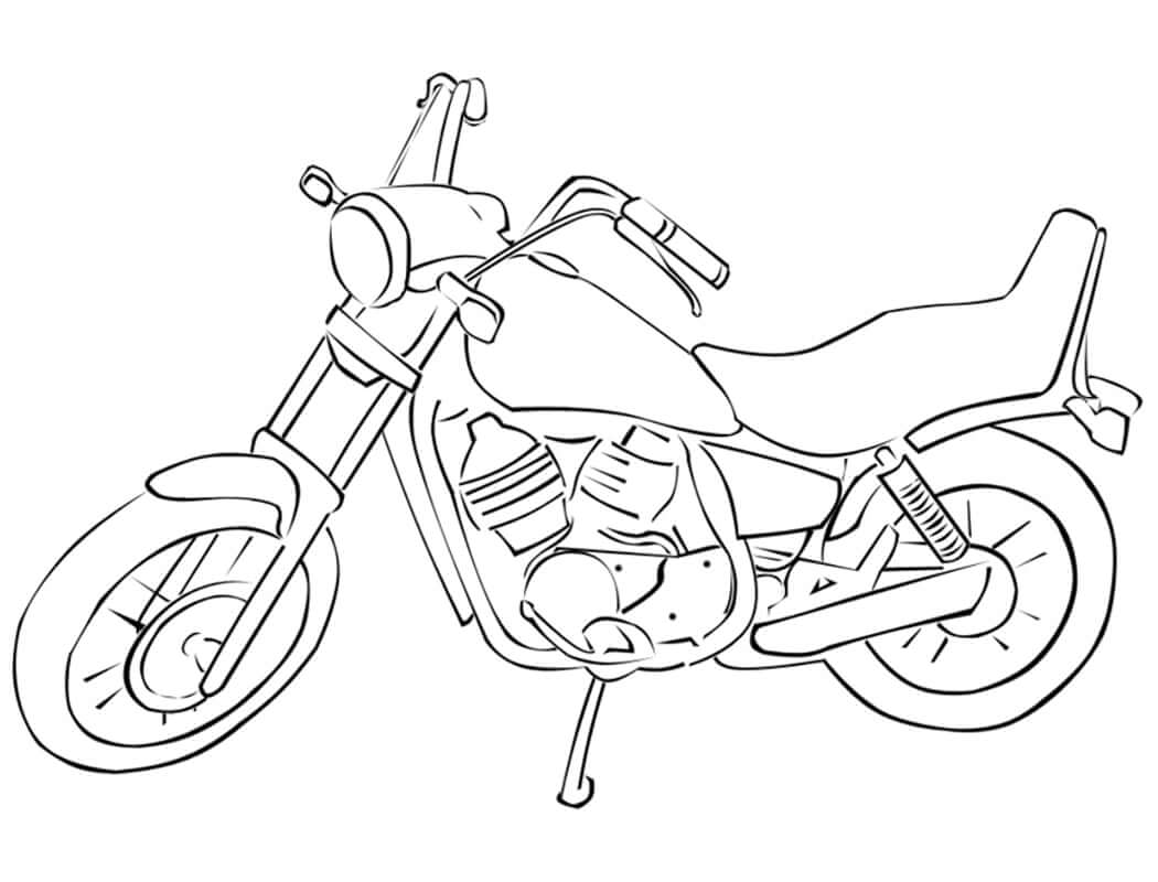 Desenho deMotocicleta 2 para colorir