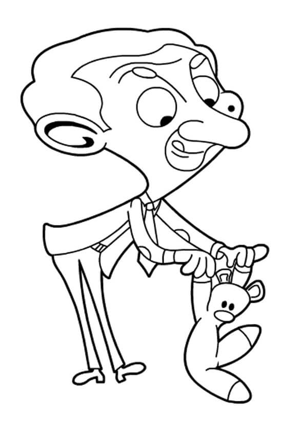 Desenho deMr. Bean Engraçado 1 para colorir