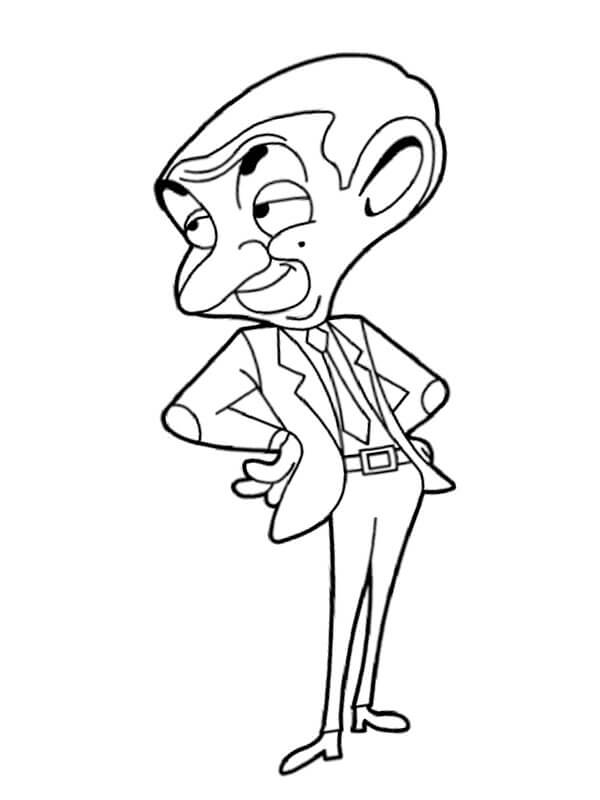 Desenho deMr. Bean Engraçado 4 para colorir