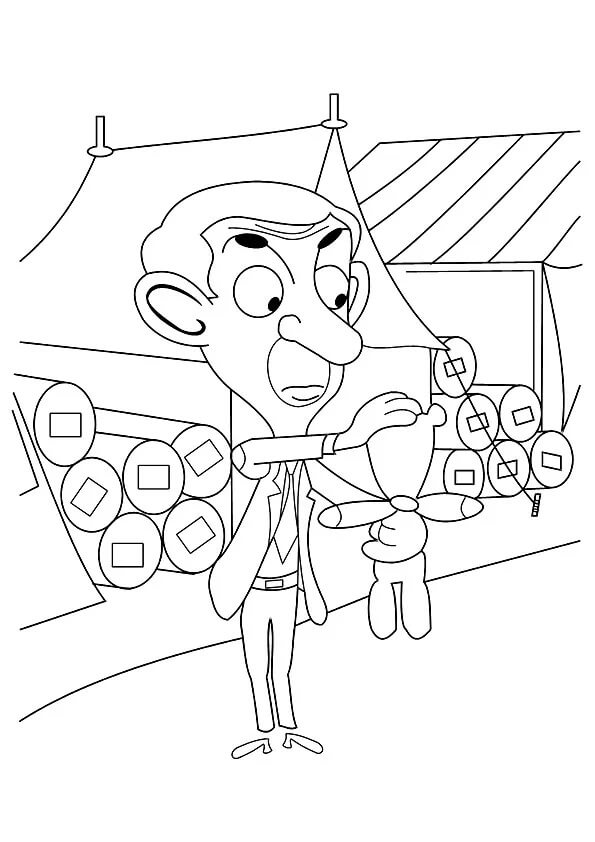 Desenho deMr. Bean Engraçado para colorir