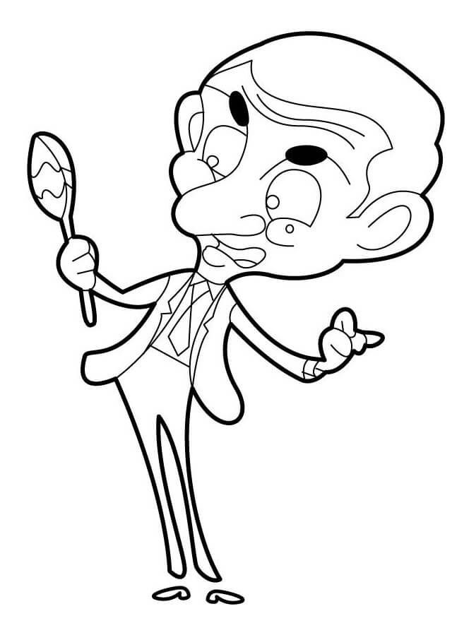 Desenho deMr. bean Feliz 6 para colorir