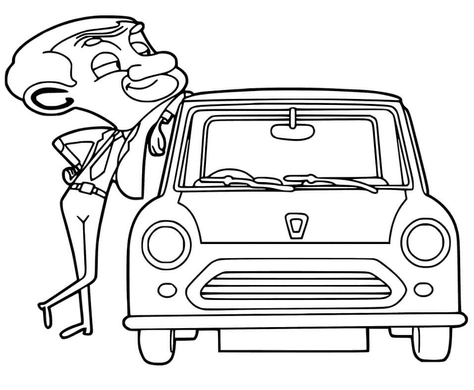 Desenho deMr. bean Feliz 9 para colorir