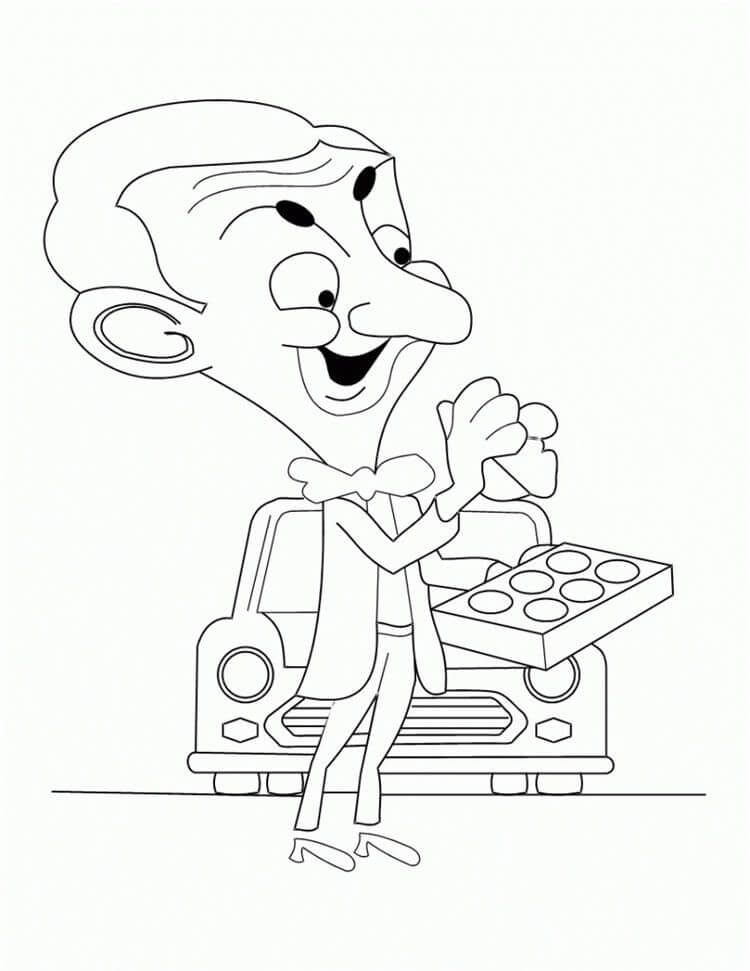 Desenhos de Mr. Bean para colorir