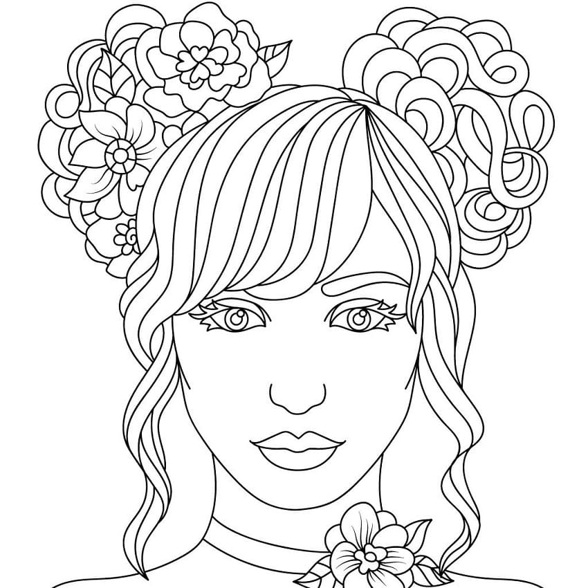 Desenho deMulher Bonita 4 para colorir