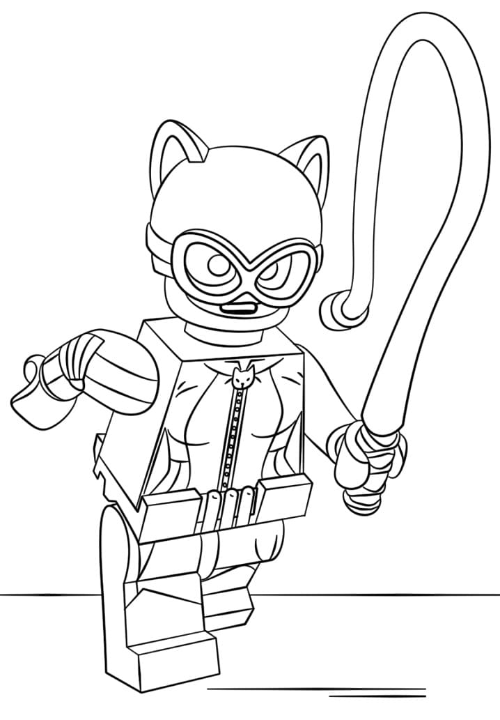 Desenho deMulher-Gato Lego 2 para colorir