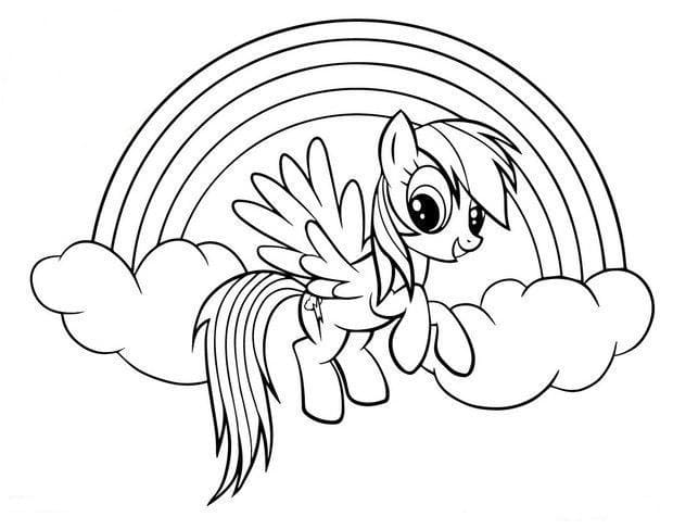 Desenho de My Little Pony Rainbow Dash para colorir