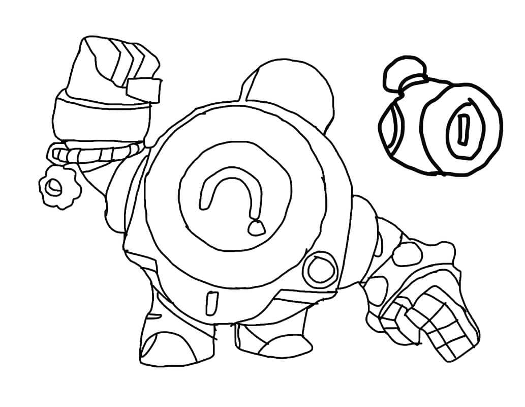 Desenho deNani Brawl Stars 1 para colorir