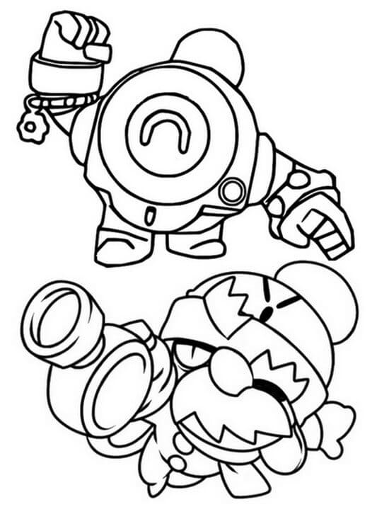 Desenho deNani Brawl Stars 4 para colorir