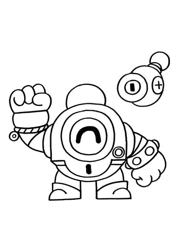 Desenho deNani Brawl Stars para colorir