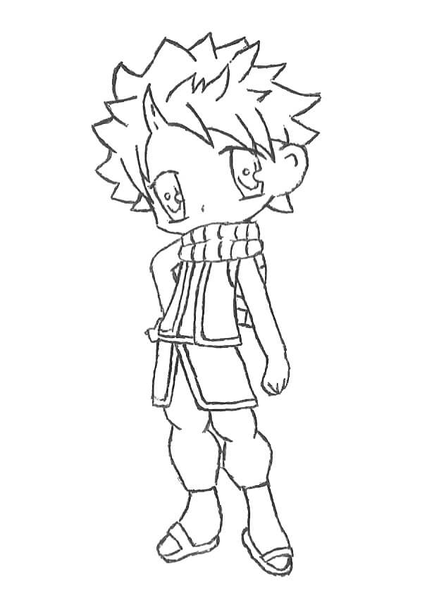 Desenho deNatsu Chibi 4 para colorir