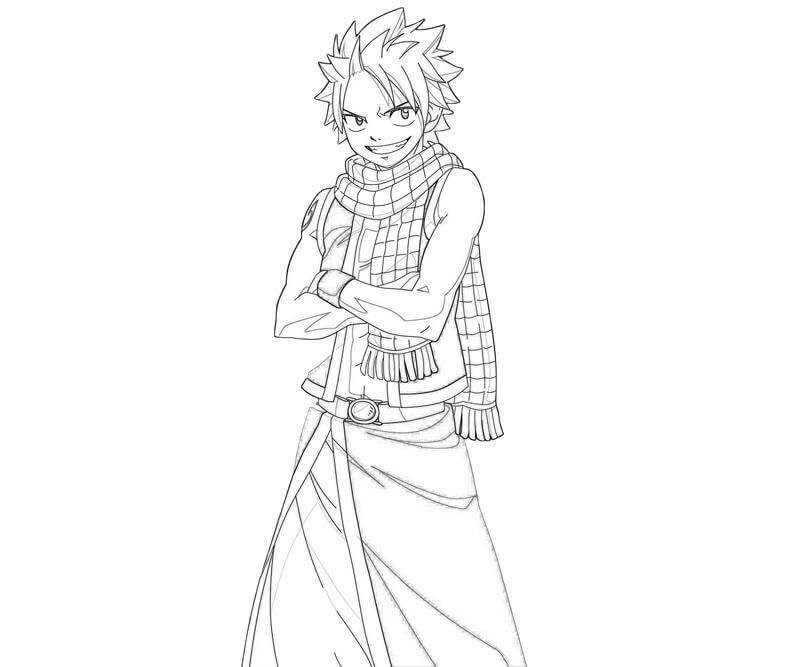 Desenho deNatsu Dragneel 2 para colorir