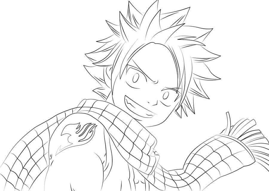 Desenho deNatsu Dragneel 4 para colorir