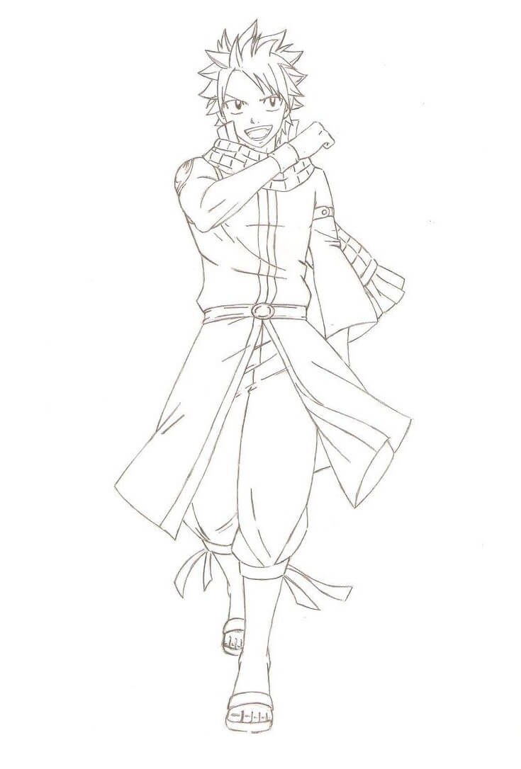 Desenho deNatsu Dragneel 7 para colorir