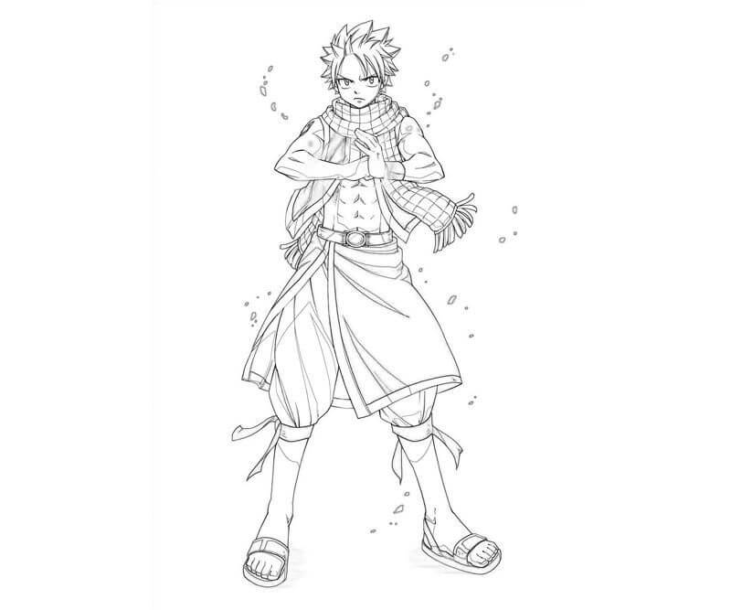 Desenho deNatsu Dragneel 8 para colorir