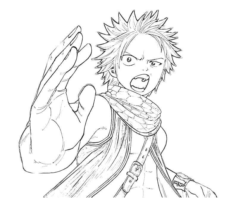 Desenho deNatsu Dragneel para colorir