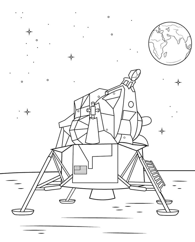 Desenho deNave Espacial 12 para colorir