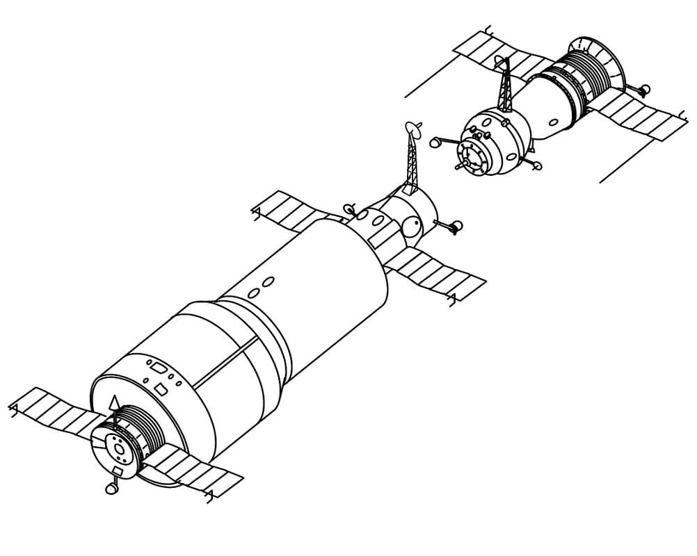 Desenho deNave Espacial 9 para colorir