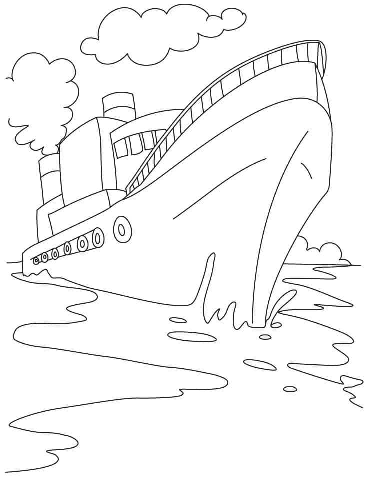 Desenhos de Navios e Barco para colorir