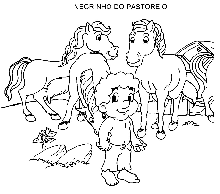 Desenho deNegrinho do Pastoreio 4 para colorir