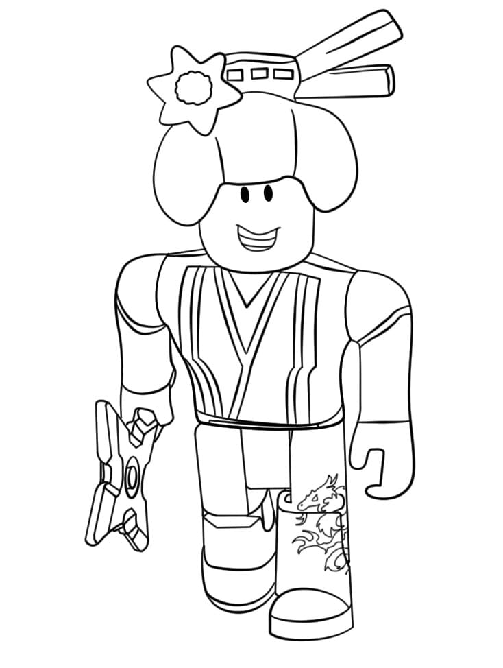 Desenho deNinja Roblox para colorir