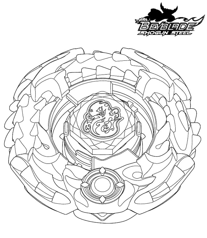 Desenho deNinja Salamander SW145SD Beyblade para colorir