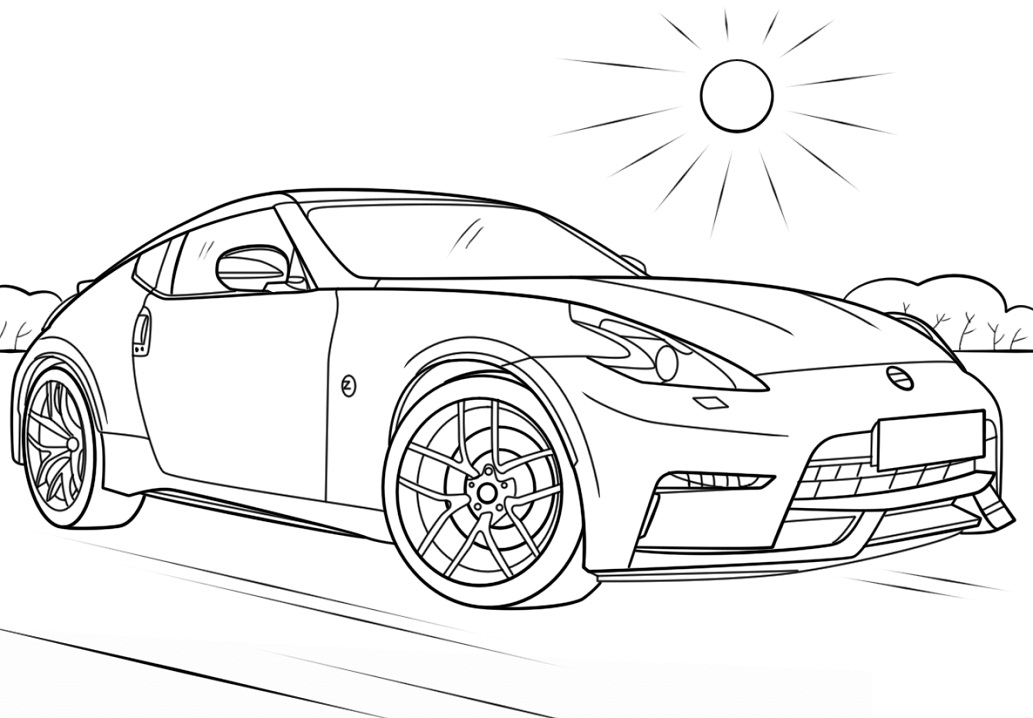 Desenho deNissan 370Z para colorir