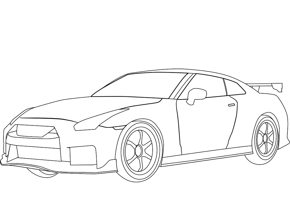 Desenho deNissan GT-R Nismo para colorir