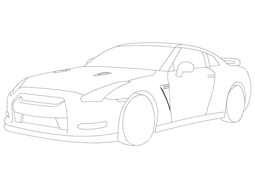 Desenho deNissan GTR para colorir