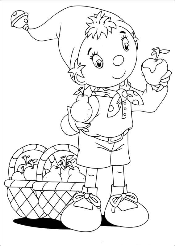 Desenho deNoddy com Frutas para colorir