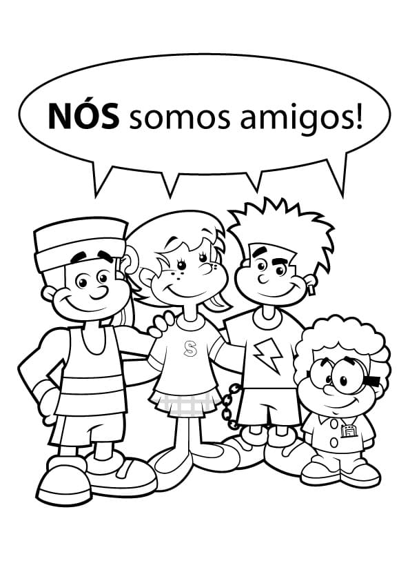 Desenho deNós Somos Amigos para colorir