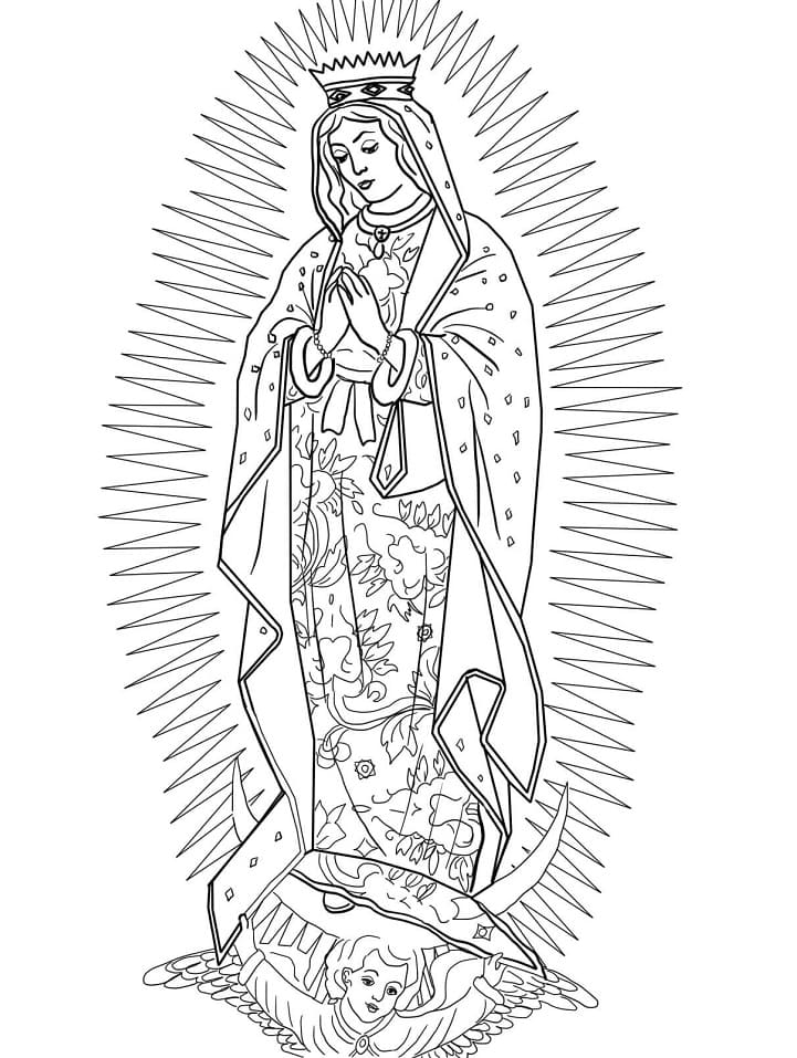 Desenho de Nossa Senhora 29 para colorir