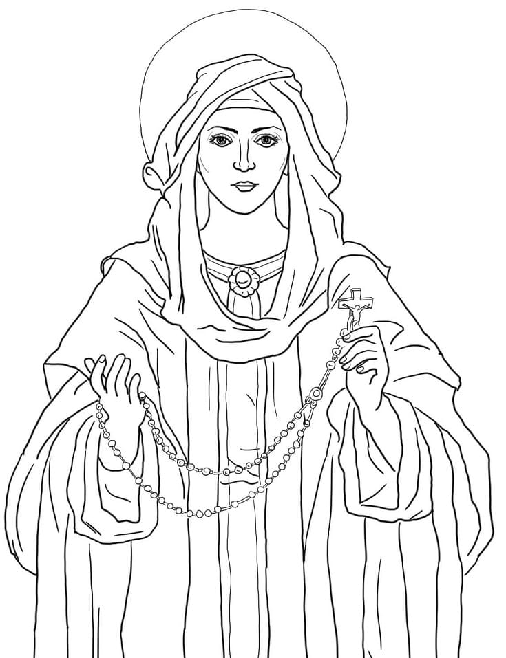 Desenho de Nossa Senhora 30 para colorir